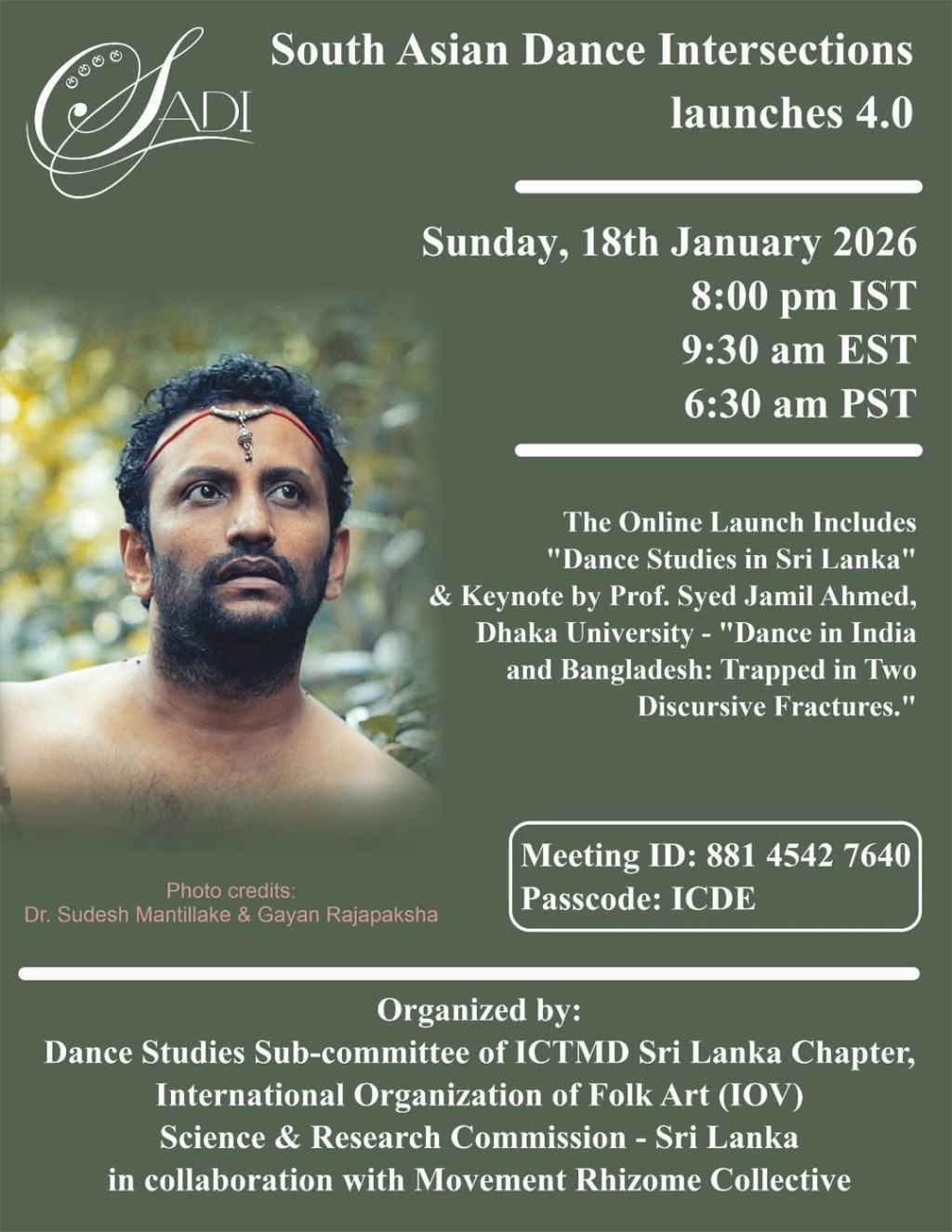 South Asian Dance Intersections (SADI) Journal 4.0 – Online Launch